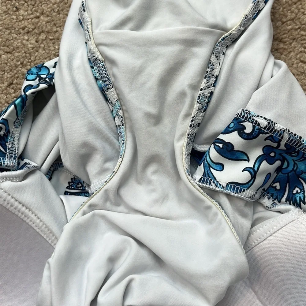 JETS by Jessika Allen Floral Halter Top One Piece Swimsuit